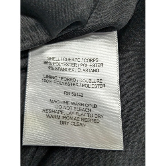 Maggy London Dress Womens 2 Midi V Neck Abstract Stripe Long Sleeve Cocktail Par - Picture 9 of 11